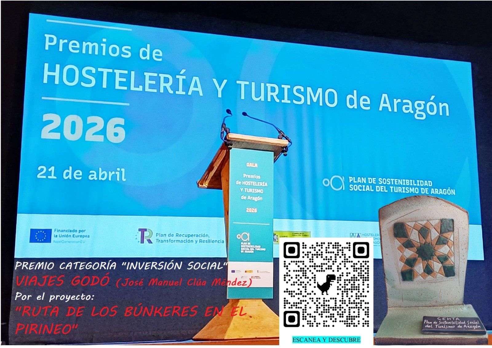 Gala de los Premios de Hostelería y Turismo de Aragón dentro del Plan de Sostenibilidad Social